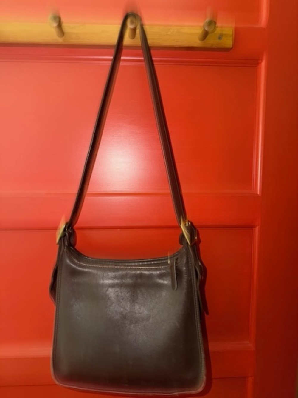 Vintage Coach 9966 Legacy Zip Shoulder Bag Brown Leather USA 1998